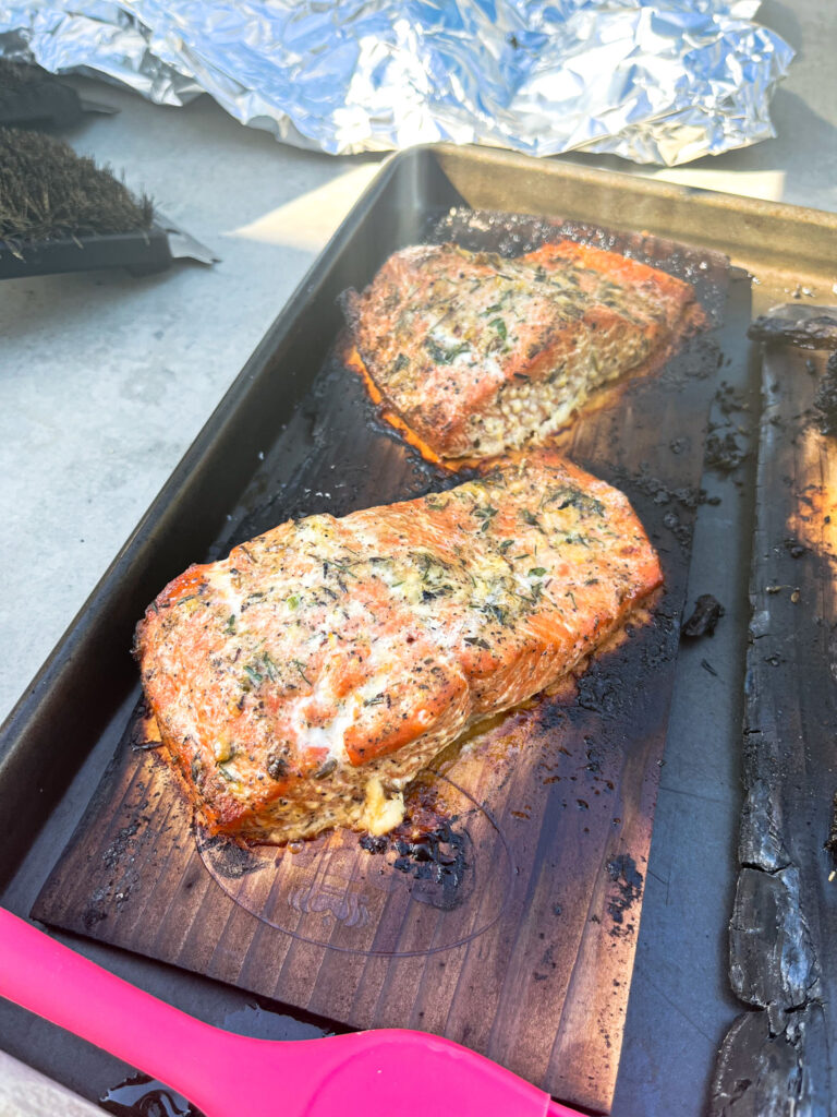 cedar plank salmon